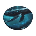 thumbnail image 1 of Susaid Vintage Blue Pattern Whale Print Elastic Bar Stool Cover Personalized Washable Stool Cover for Barbershop Home Bar Kitchen-12 inch, 1 of 7