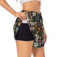 thumbnail image 1 of Susaid Vintage Casino Chips Print Women's High Waisted Running Shorts Quick Dry Athletic Gym Track Workout Shorts Zip Pocket-XX-Large, 1 of 7