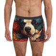 thumbnail image 1 of Susaid Vintage Colorful Flower French Bulldog Print Men's Mesh Boxer Briefs Cooling Breathable Sports Underwear Wide Waistband Boxer Briefs W/Fly-X-Large, 1 of 5