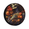 thumbnail image 1 of Susaid Vintage Floral Skull Print Tire Covers,Waterproof Anti-UV Snow Sun Rain Tire Covers for RV,Truck, SUV, Trailer, Camper-15 inch, 1 of 6