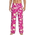 thumbnail image 1 of Susaid Vintage Flowers Print Mens Pajama Pants Set Sleep & Lounge Pants, PJ Bottoms with Pockets and Button Fly-X-Large, 1 of 6