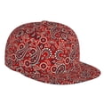 thumbnail image 1 of Susaid Vintage Red Paisley Print Baseball Cap Hip Hop Style Flat Visor Adjustable Outdoor Cap Unisex Adjustable Breathable, 1 of 7