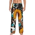 thumbnail image 1 of Susaid Vintage Sunflowes Print Mens Pajama Pants Set Sleep & Lounge Pants, PJ Bottoms with Pockets and Button Fly-Medium, 1 of 6