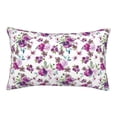 thumbnail image 1 of Susaid Violets Flowers Print Pillowcases Multiple Size, Pillow Cover Super Soft Envelope Closure Standard Pillow Case-14"x20", 1 of 6