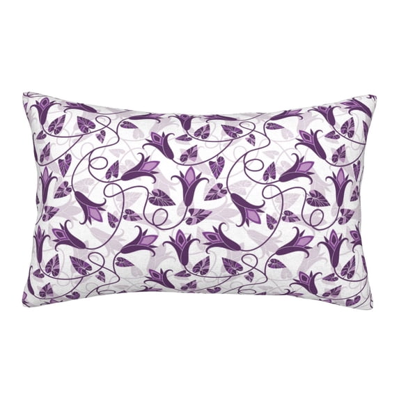 Susaid Violets Flowers Print Pillowcases Multiple Size, Pillow Cover Super Soft Envelope Closure Standard Pillow Case-16"x24"