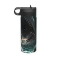 thumbnail image 1 of Susaid Wave Ocean Animal Shark Print 18oz Sports Insulated Kettle Stainless Steel Water Bottle For Running, Hiking, Cycling, Climbing, 1 of 8