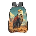 thumbnail image 1 of Susaid Western Desert Cactus Bald Eagle Print Clear Backpack See Through Transparent Plastic Clear Bookbags for School, College, Stadium,Work, 1 of 7