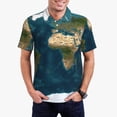 thumbnail image 1 of Susaid World Map Print Men's Short Sleeve Polo Shirt, Golf Shirts for Men, Business Casual Polos-XX-Large, 1 of 6