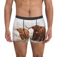 thumbnail image 1 of Susaid Yak Print Men's Mesh Boxer Briefs Cooling Breathable Sports Underwear Wide Waistband Boxer Briefs W/Fly-X-Large, 1 of 5