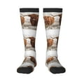 thumbnail image 1 of Susaid Yak Print Thermal Winter Socks for Men and Women, Warm Crew Hiking Socks, for Boots and Outdoor Activities, 1 of 6