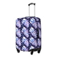 thumbnail image 1 of Susaid blue starry sky Skull flower Print Elastic Washable Suitcase Cover with Hidden Zipper, Fits 18-32 Inch Luggage for Protection During Travel-X-Large, 1 of 7