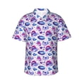 thumbnail image 1 of Susaid crystal Skull record lips Print Hawaiian Shirts for Men Women,Hawaiian Summer Short-Sleeve Casual Relaxed-Fit Button-Down,Large, 1 of 7