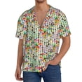 thumbnail image 1 of Susaid dogs collage Print Men's Polo Shirts Button Down Short Sleeve Casual Summer Beach Vintage Shirts for Men-Small, 1 of 5
