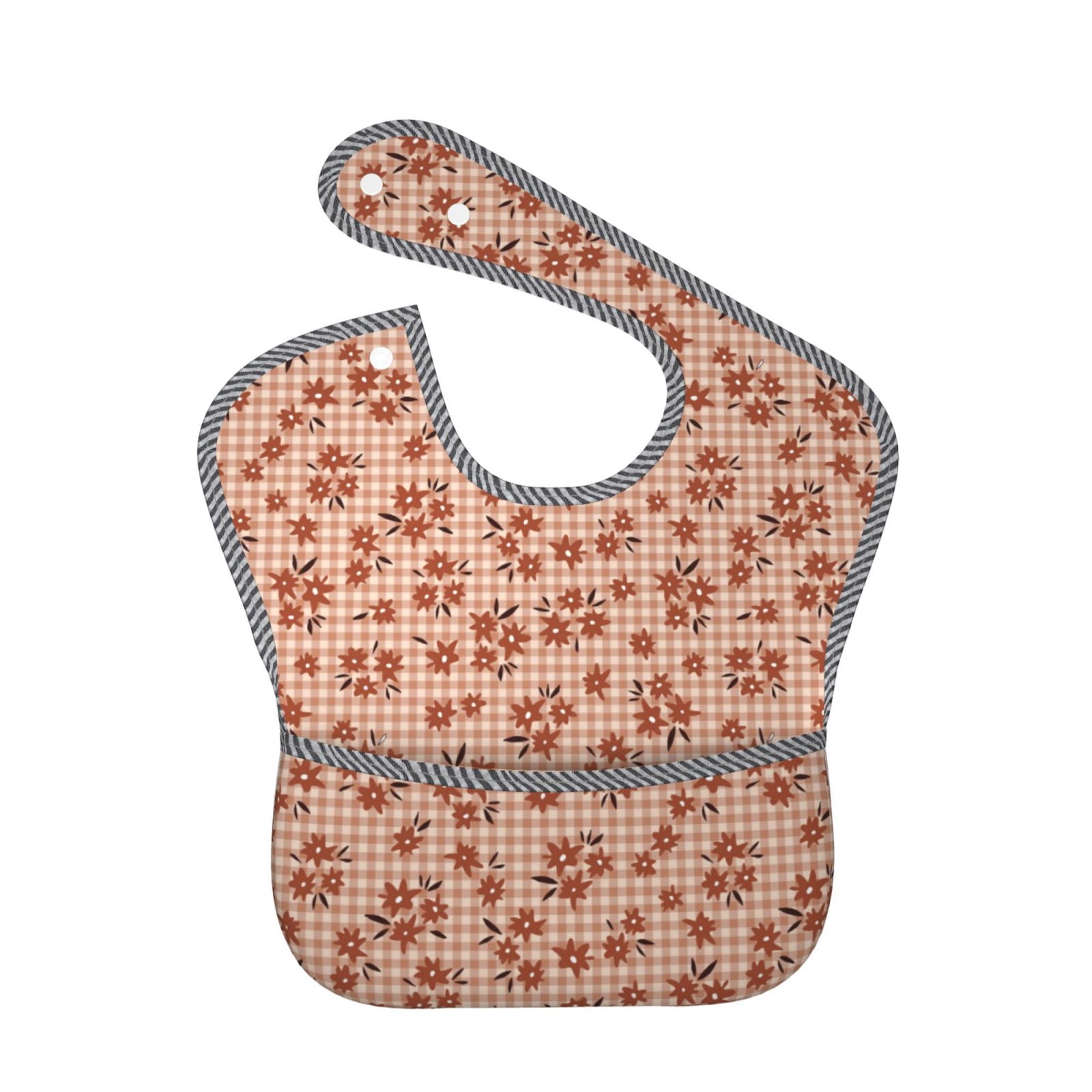 Susaid fall flower plaid Print Bibs for Babies Toddlers Adjustable ...