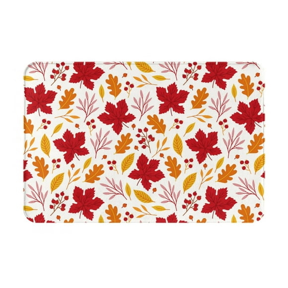 Susaid fall laef Maple Print Doormat,Porch Decor,Housewarming Decor Gift Doormat,Funny Flannel Floor Mat,Funny Doormat 24x16 Inch