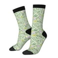 thumbnail image 1 of Susaid flower and leaf Print Men's Moisture Wicking Cushioned Crew Work Boot Socks Suitable for Size 36-45, 1 of 6
