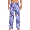 thumbnail image 1 of Susaid flower crystal Skull Print Mens Pajama Pants Set Sleep & Lounge Pants, PJ Bottoms with Pockets and Button Fly-Medium, 1 of 6