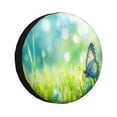thumbnail image 1 of Susaid green grass and butterfly Print Tire Covers,Waterproof Anti-UV Snow Sun Rain Tire Covers for RV,Truck, SUV, Trailer, Camper-14 inch, 1 of 6