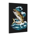 thumbnail image 1 of Susaid green salmon fish Pattern Vertical Canvas Wall Decor 12x16in - Waterproof with Wood Frame & Damage-Free Hanging Kit, 1 of 8