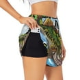 thumbnail image 1 of Susaid i like big Bass & i cannot lie Print Women's High Waisted Running Shorts Quick Dry Athletic Gym Track Workout Shorts Zip Pocket-Large, 1 of 7