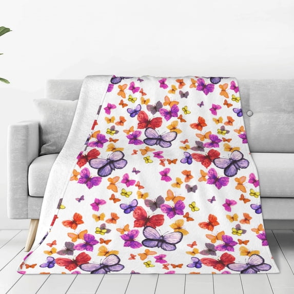 Susaid watercolor butterflies Microfiber Cleaning Cloth, Multi-Functional Cleaning Towels, Highly Absorbent Cleaning Rags,Cleaning Cloths for Car Kitchen Home-80"x60"