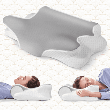 Sailvan Cervical Pillow for Neck Pain Relief,Memory Foam Bed Pillows for Back, Side, & Stomach Sleepers, Cooling Sleeping,Ergonomic Design