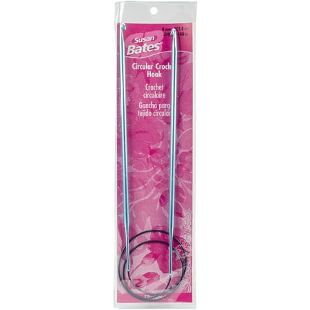 Susan Bates 12118-J 10 Silvalume Aluminum Circular Crochet Hook 40" - Size J10/6mm
