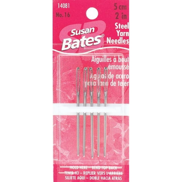 Susan Bates 70773 Steel Yarn Needles 2", Size 16 5/Pkg