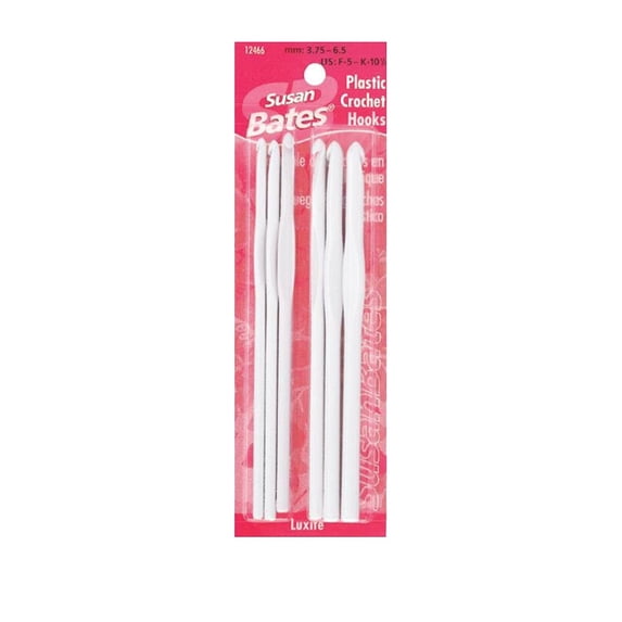 Susan Bates Plastic Crochet Hooks 6-Count Set