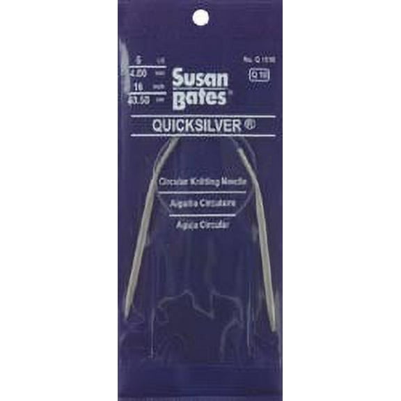 Susan Bates Quicksilver Circular Knitting Needles 24"-Size 17/12.75mm