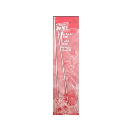 Susan Bates Silvalume Aluminum Circular Crochet Hook 40"-Size G6/4mm