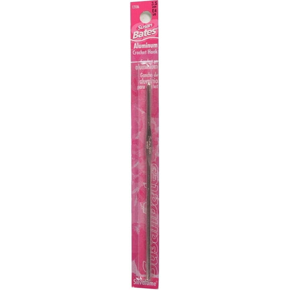 Susan Bates Silvalume Aluminum Crochet Hook 5.5"-Size F5/3.75mm