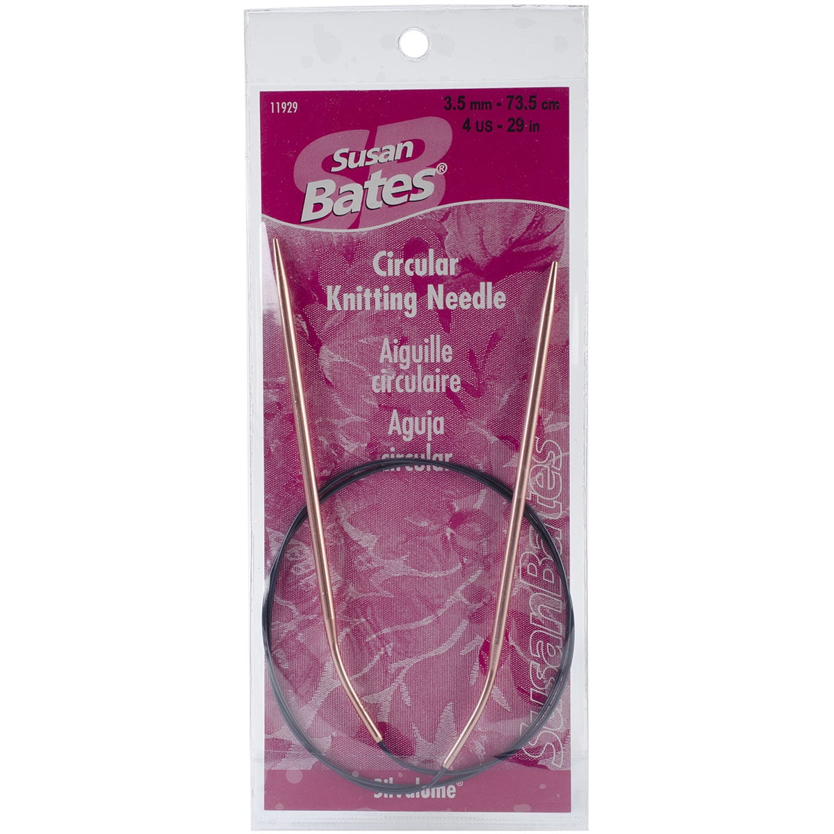 Susan Bates Silvalume Circular Knitting Needles 29-Size 43.5mm 