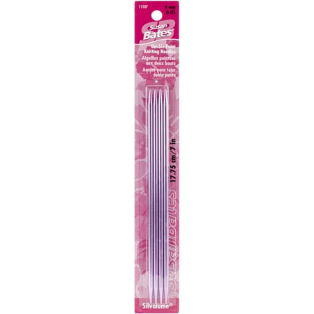 Susan Bates Silvalume Double Point Knitting Needles 7" 4/Pkg-Size 6/4mm