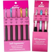 Susan Bates Soft Ergonomic Aluminum Crochet Hook Sets - Sizes G, H, I, J, K, L, M, N