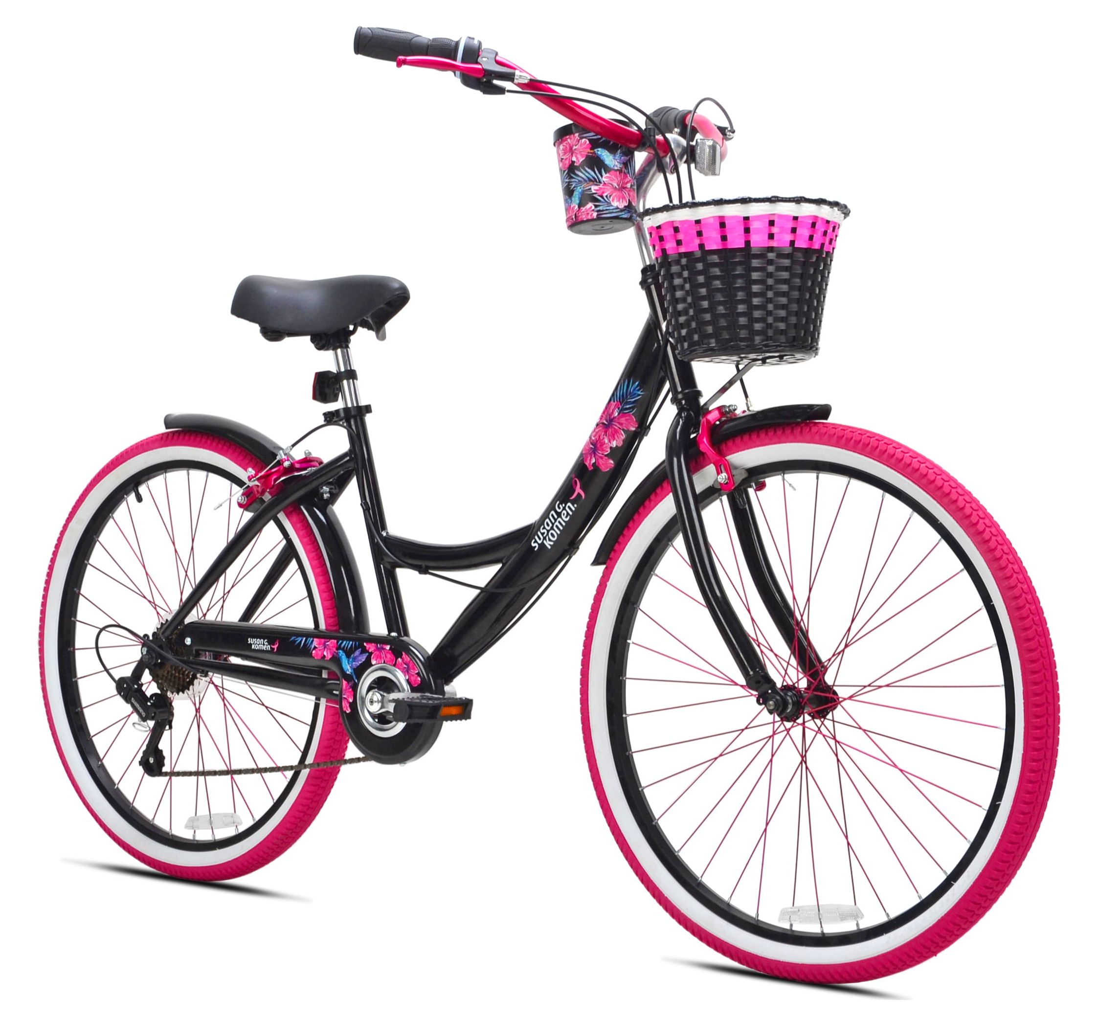 Susan G Komen 26" Women's Cruiser Bike, Black/Pink - image 1 of 10