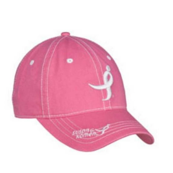 Susan G. Komen Breast Cancer Logo Ribbon Hat. Baseball Cap. Pink. KOMELH004000