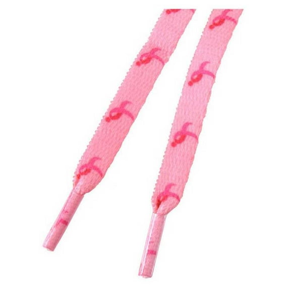 Susan G Komen Breast Cancer Pink Running Ribbon Shoelaces. 45-Inch. KOMENV002800