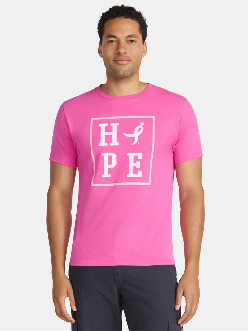 Susan G Komen Men's Breast Cancer Awareness Hope Ribbon Graphic