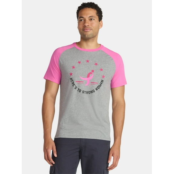 Susan G Komen Men's Breast Cancer Awareness Stars Strong Graphic Tee with Short Sleeves, Sizes S-3XL