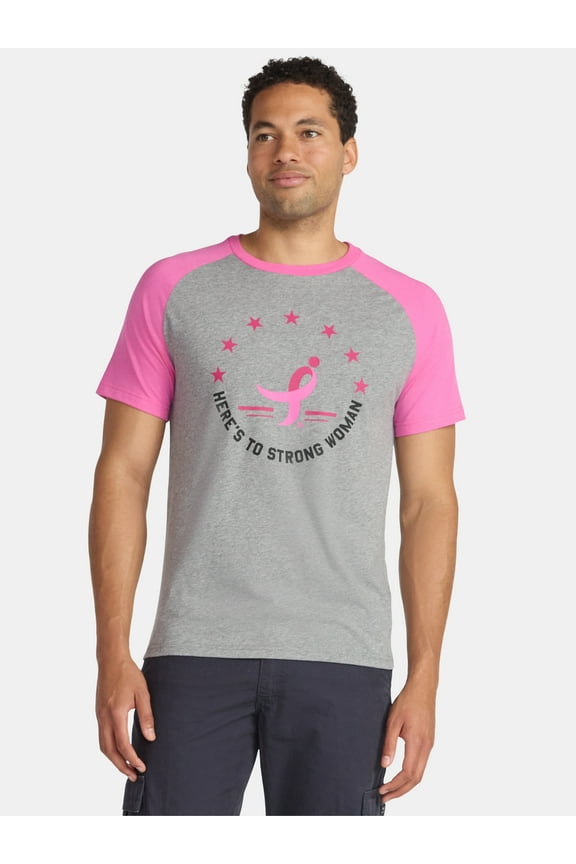 Susan G Komen Men's Breast Cancer Awareness Stars Strong Graphic Tee with Short Sleeves, Sizes S-3XL