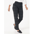 thumbnail image 1 of Susan Graver Regular Printed Ponte Knit Slim-Leg Ankle Pants Grey/Taupe X-LARGE, 1 of 1