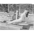 thumbnail image 1 of Susan Hayward Sun Bathing in Swimsuit Photo Print (24 x 30), 1 of 1