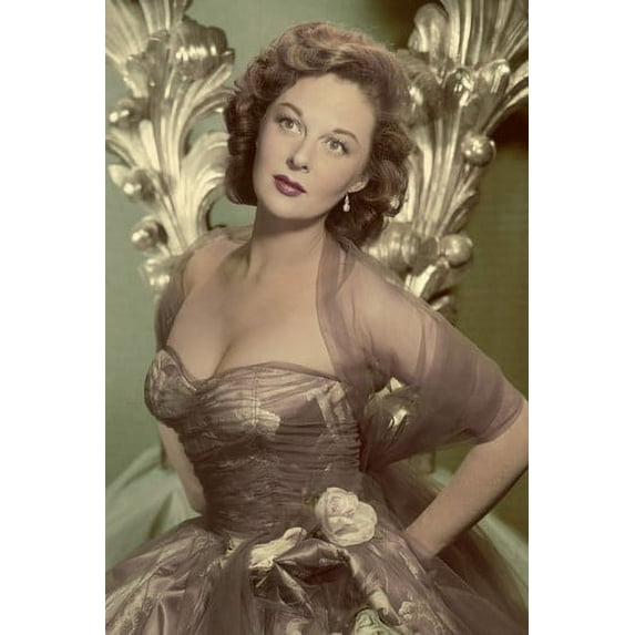 Susan Hayward busty low cut gown vintage glamour pose 24x36 Poster
