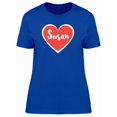 thumbnail image 1 of Susan In Red Heart Tee Women's -Image by Shutterstock, 1 of 1