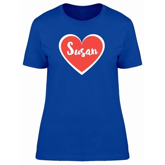 Susan In Red Heart Tee Women's -Image by Shutterstock