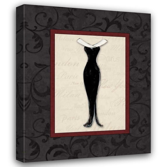 Susan Osborne 20x24 Gallery Wrapped Canvas Wall Art Titled - Fashion Dress I