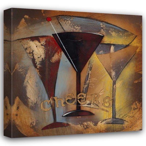 Susan Osborne 36x36 Gallery Wrapped Canvas Wall Art Titled - Time for Cocktails II
