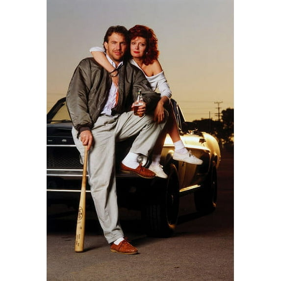 Susan Sarandon Kevin Costner Bull Durham Shelby Mustang Gt 24x36 Poster