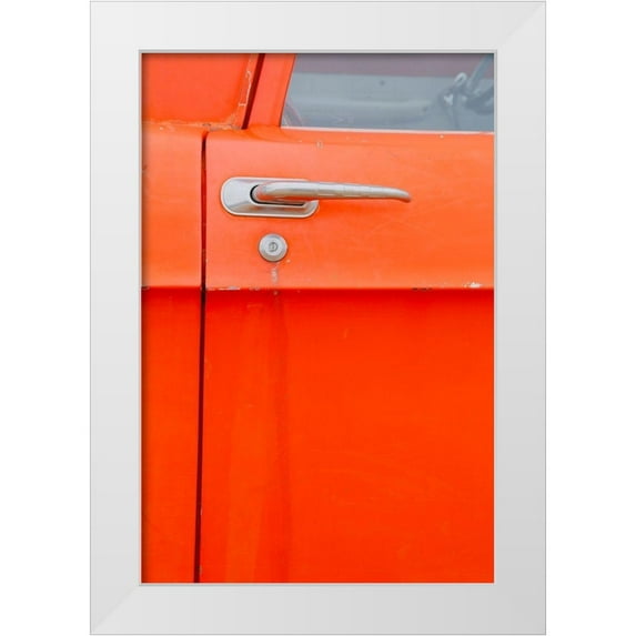 Susan Vizvary Photography 11x14 White Modern Wood Framed Museum Art Print Titled - Vintage Red Car Door2